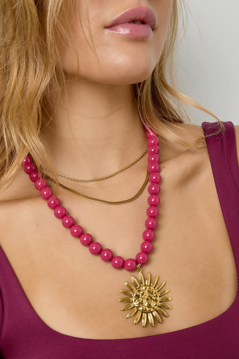 Acrylic Beaded Necklaces Beads Casual Daily Classic Series Women's jewelry h5Picture2